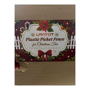URATOT Plastic Picket Fence for Christmas Tree‎ Decoration 12 inches